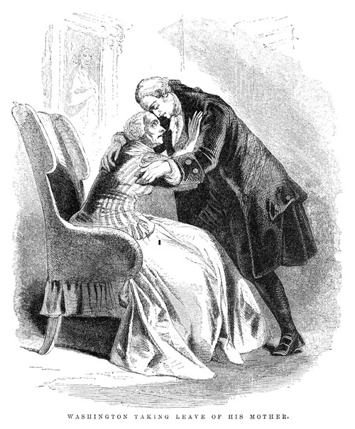 George Washington /N(1732-1799). 1St President Of The United States. Washington Taking Farewell Of His Mother. Wood Engraving, 19Th Century. Poster Print by Granger Collection - Item # VARGRC0089688
