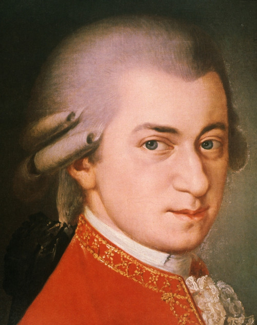 Wolfgang Amadeus Mozart. /N(1756-1791). Austrian Composer. Detail Of A Posthumous Oil Painting, 1819, By Barbara Krafft. Poster Print by Granger Collection - Item # VARGRC0023862