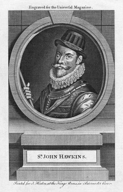 Sir John Hawkins (1532-1595). /Nenglish Naval Commander. Line Engraving, English, 18Th Century. Poster Print by Granger Collection - Item # VARGRC0267779