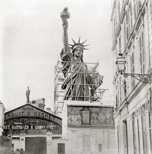 The Statue Of Liberty. /Nunder Construction In Paris C1884. Poster Print by Granger Collection - Item # VARGRC0260323
