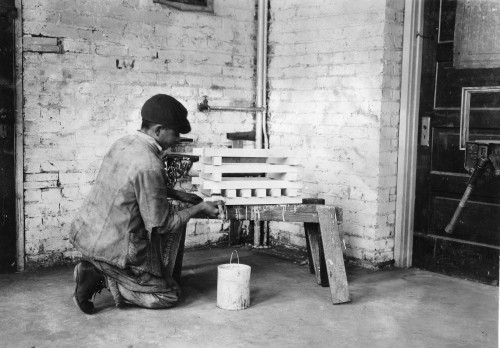 Vocational School, 1917. /Nstudent Working At Pauls Valley Training School, Pauls Valley, Oklahoma. Photograph By Lewis Hine, April 1917. Poster Print by Granger Collection - Item # VARGRC0107590