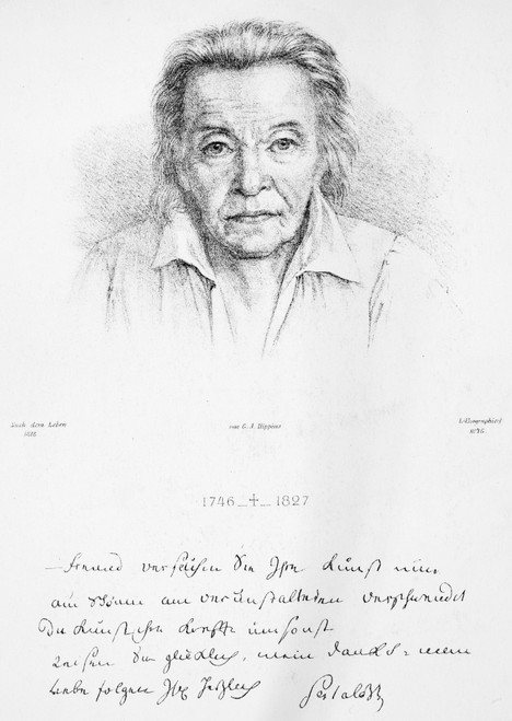 Johann Pestalozzi /N(1746-1827). Swiss Educational Reformer. Lithograph, 1846, After A Drawing By G.A. Hippius, 1818. Poster Print by Granger Collection - Item # VARGRC0003244