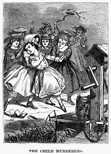 Juvenile Crime, 1868. /Nthe Drowning In A Well Of A 6 Year Old Girl By Her Companions At Paterson, New Jersey. Wood Engraving From An American Newspaper Of 1868. Poster Print by Granger Collection - Item # VARGRC0062008