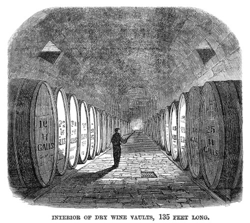 Winemaking: Vault, 1866. /Ninterior Of Dry Wine Vaults With Barrels Of Fermenting Wine At The Longworth Winery In Ohio. Engraving, American, 1866. Poster Print by Granger Collection - Item # VARGRC0266700