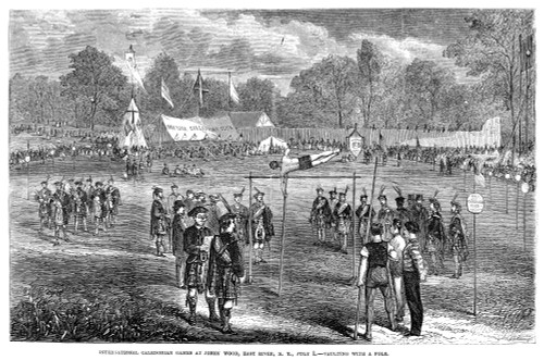 Caledonian Games, 1867. /Nthe International Caledonian Games, Held At Jones' Wood In Manhattan, 1 July 1867. Contemporary American Wood Engraving. Poster Print by Granger Collection - Item # VARGRC0355185