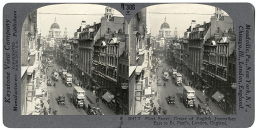 London: Fleet Street, C1915. /N'Fleet Street, Center Of English Journalism, East To St. Paul'S, London, England.' Stereograph, C1915. Poster Print by Granger Collection - Item # VARGRC0322964