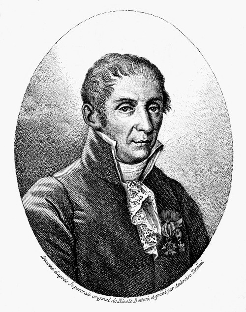 Count Alessandro Volta /N(1745-1827). Italian Physicist. Stipple Engraving, 19Th Century, By Ambroise Tardieu After A Portrait By Nicolo Bettoni. Poster Print by Granger Collection - Item # VARGRC0006033