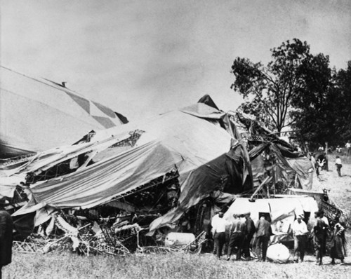Airship Wreckage, 1925. /Npeople Inspecting The Wreckage Of The U.S. Navy Airship Uss 'Shenandoah' After It Had Crashed During A Storm Near Ava, Ohio, 3 September 1925. Poster Print by Granger Collection - Item # VARGRC0169655
