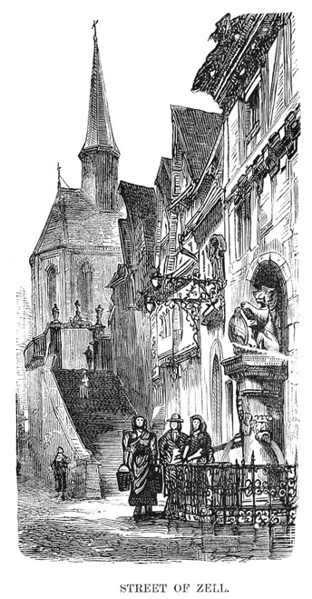 Germany: Zell, 1870. /Nstreet In Zell Am Main, Germany. Engraving, American, 1870. Poster Print by Granger Collection - Item # VARGRC0266155