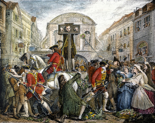 Daniel Defoe (1659?-1731)/Npilloried At London In 1703 For Publishing His Ironical Tract 'The Shortest Way With The Dissenters'. Line Engraving, 19Th Century. Poster Print by Granger Collection - Item # VARGRC0009249