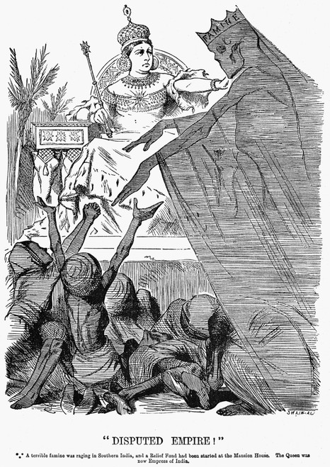 Queen Victoria Cartoon. /N'Disputed Empire.' Cartoon, 1877, By John Tenniel From 'Punch.' Poster Print by Granger Collection - Item # VARGRC0043792 Queen Victoria Cartoon. /N'Disputed Empire.' Cartoon, 1877, By John Tenniel From 'Punch.' Poster Print by Granger Collection - Item # VARGRC0043792