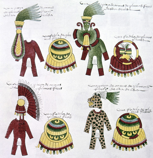 Aztec Tribute List, C1540. /Nvisual Record Of Tributes The Aztecs Collected From Their Subjects. Drawn On Amatl Paper, From The Matr_cula De Tributos, C1540. Poster Print by Granger Collection - Item # VARGRC0103609