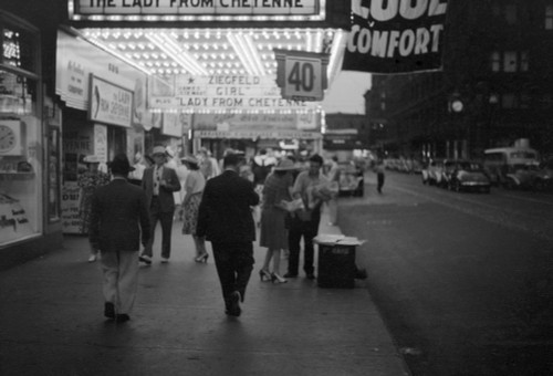 Chicago, 1941. /Npedestrians On The Street Outside Of A Theatre In Chicago, Illinois. Photograph, C1941. Poster Print by Granger Collection - Item # VARGRC0527308