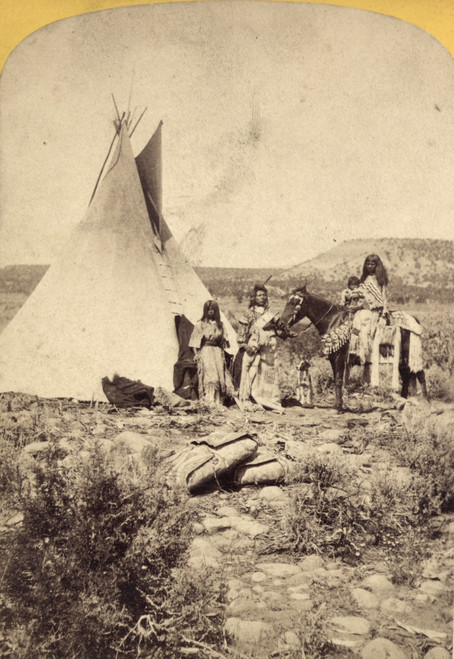 Ute Women, C1874. /Na Group Of Ute Women Outside A Tepee In Utah. Photograph By John K. Hillers, C1874. Poster Print by Granger Collection - Item # VARGRC0163448
