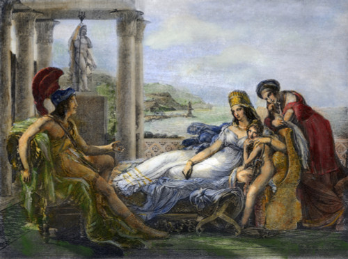 Virgil: The Aeneid. /Naeneas Relating His Story To Dido. Color Engraving, Late 19Th Century, After The Painting, C1815, By Pierre-Narcisse Gu_Rin. Poster Print by Granger Collection - Item # VARGRC0079818
