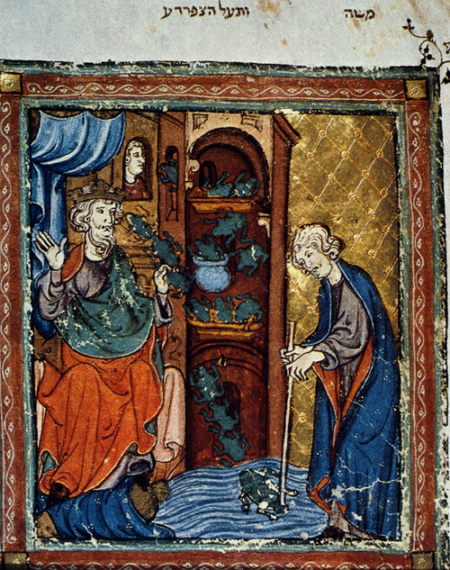 The Plague Of Frogs. /Nillumination From The Golden Haggadah, Spain, 1320-30. Poster Print by Granger Collection - Item # VARGRC0043316