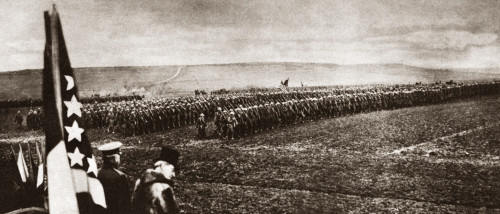 World War I: Chaumont. /Npresident Wilson And General Pershing Review United States Troops On Christmas Day At Army Headquarters In Chaumont, France. Photograph, C1919. Poster Print by Granger Collection - Item # VARGRC0409327