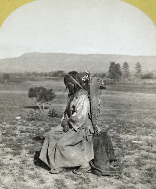 Apache Woman, C1873. /Na Coyotero Apache Woman Carrying A Baby In A Cradleboard, Near Camp Apache, Arizona. Photograph By Timothy O'Sullivan, C1873. Poster Print by Granger Collection - Item # VARGRC0114254