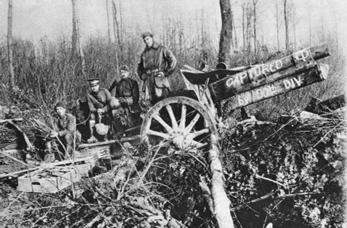Wwi: Americans, 1918. /Namerican Troops With A Captured German Gun During The Last Stages Of The Argonne Offensive Of World War I. Photograph, 1918. Poster Print by Granger Collection - Item # VARGRC0407990