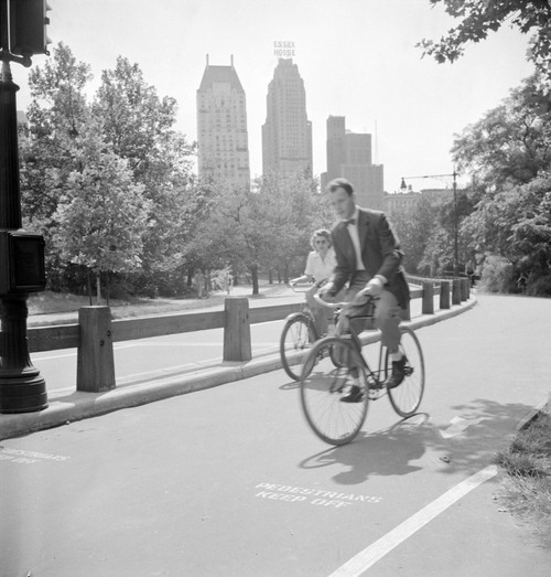 Central Park, 1942. /Nriding Bicycles In Central Park In New York City. Photograph By Marjory Collins, 1942. Poster Print by Granger Collection - Item # VARGRC0352177