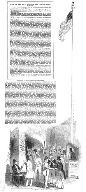 Presidential Campaign, 1844. /Nthe Exterior Of A Polling Booth In New York City During The Presidential Election Of 1844. Wood Engraving From A Contemporary English Newspaper. Poster Print by Granger Collection - Item # VARGRC0087361