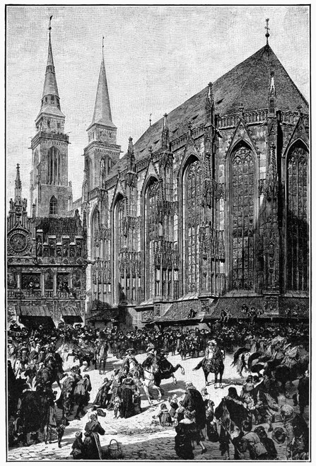 Gustavus Ii (1594-1632)./Ngustavus Adolphus. King Of Sweden, 1611-1632. Gustavus Welcomed In Nuremberg, Germany, During The Thirty Years War. Line Engraving, American, Early 20Th Century. Poster Print by Granger Collection - Item # VARGRC0122216