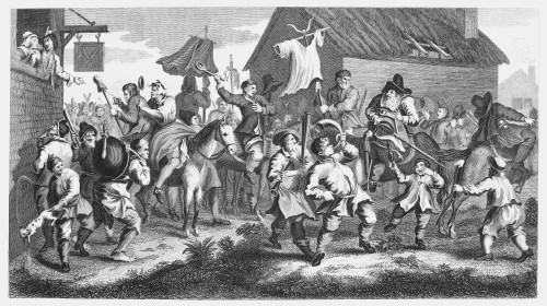 Hogarth: Hudibras, 1726. /N'Encounters The Skimmington.' Steel Engraving, C1860, After The Original Engraving, 1726, By William Hogarth. Poster Print by Granger Collection - Item # VARGRC0085201