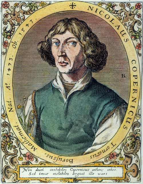 Nicolaus Copernicus /N(1473-1543). Polish Astronomer. Color Line Engraving, 16Th Century. Poster Print by Granger Collection - Item # VARGRC0008170