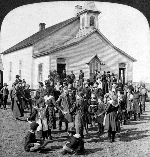School: Recess, C1890. /Nstudents During Recess At An American Elementary School. Stereograph, C1890. Poster Print by Granger Collection - Item # VARGRC0083170