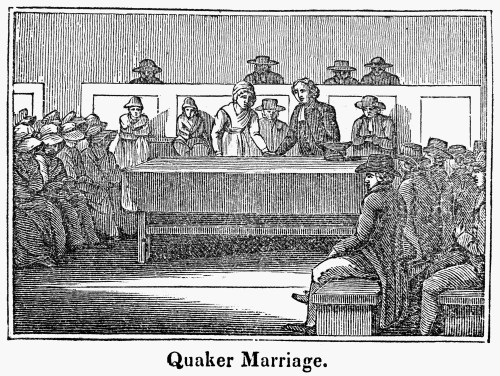 Quaker Marriage, 1842. /Nwood Engraving, American, 1842. Poster Print by Granger Collection - Item # VARGRC0078661 Quaker Marriage, 1842. /Nwood Engraving, American, 1842. Poster Print by Granger Collection - Item # VARGRC0078661