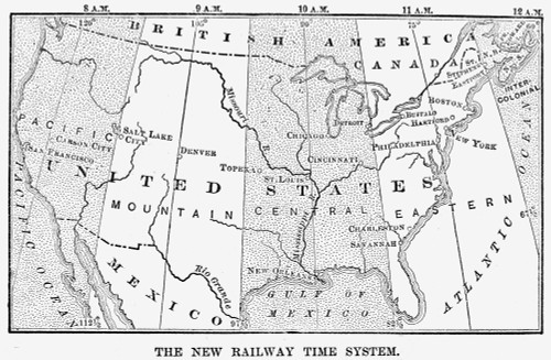 United States Time Zones. /Nan 1883 Map Of The United States Showing The Standard Time Zones Adopted That Year. Poster Print by Granger Collection - Item # VARGRC0000757