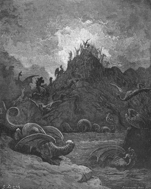 Milton: Paradise Lost. /Nthe River Lethe. Wood Engraving After Gustave Dore For John Milton'S 'Paradise Lost.' Poster Print by Granger Collection - Item # VARGRC0070067 Milton: Paradise Lost. /Nthe River Lethe. Wood Engraving After Gustave Dore For John Milton'S 'Paradise Lost.' Poster Print by Granger Collection - Item # VARGRC0070067