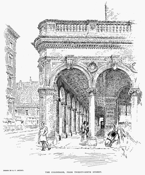 Madison Square Garden. /Nthe Colonnade, From 26Th Street, Of The Second Incarnation Of Madison Square Garden (1890-1925), Designed By Stanford White. Drawing, 1894. Poster Print by Granger Collection - Item # VARGRC0092374
