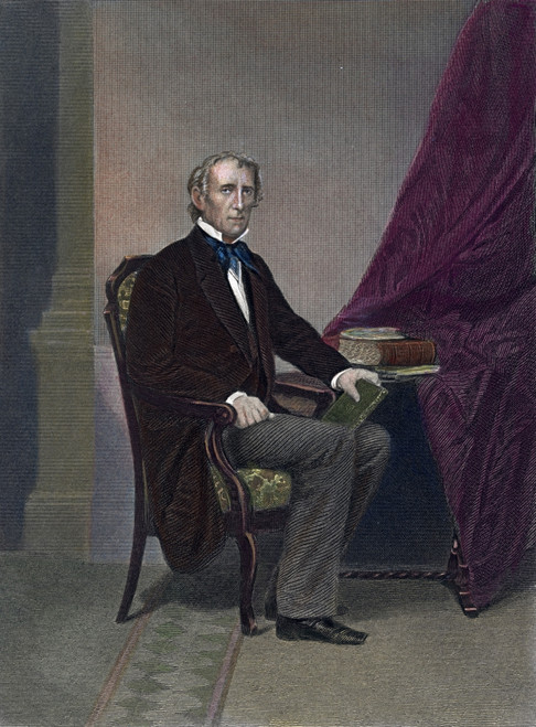 John Tyler (1790-1862). /Ntenth President Of The United States. Engraving, 19Th Century. Poster Print by Granger Collection - Item # VARGRC0010510
