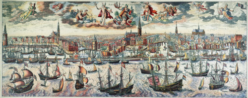 Amsterdam, 1636. /Nview Of Amsterdam In The Netherlands. Colored Line Engraving By J. Janssonius, 1636. Poster Print by Granger Collection - Item # VARGRC0010823