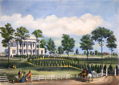 Jackson: The Hermitage, 1856. President Andrew Jackson'S Home, And Tomb Near Nashville, Tennessee. Lithograph, 1856. Poster Print by Granger Collection - Item # VARGRC0040191