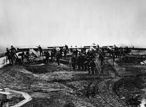 Civil War: Union Fort. /Nunion Soldiers At Fort Totten In Washington, D.C., During The American Civil War, C1863. Poster Print by Granger Collection - Item # VARGRC0172051