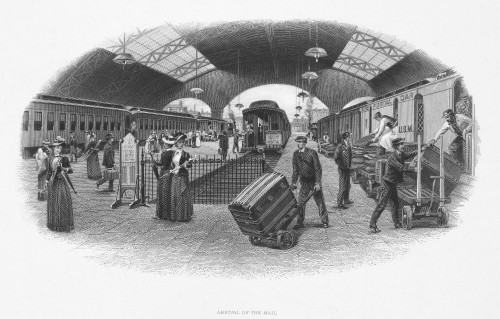 Postal Service, C1870. /Namerican Banknote Engraving, C1870. Poster Print by Granger Collection - Item # VARGRC0080309