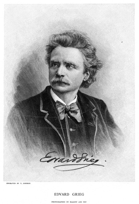 Edvard Grieg (1843-1907). /Nnorwegian Composer. Wood Engraving, 1894. Poster Print by Granger Collection - Item # VARGRC0030764