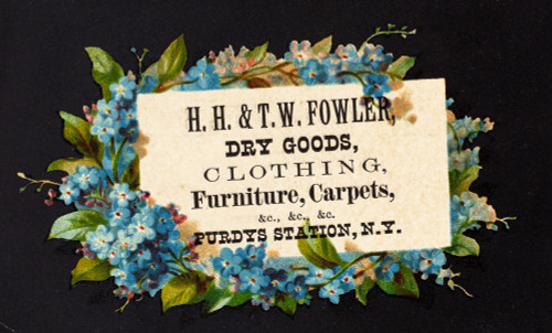 Trade Card, C1880. /Nh.H. And T.W. Fowler Dry Goods Store, Purdy'S Station, New York. American Merchant'S Trade Card, C1880. Poster Print by Granger Collection - Item # VARGRC0098217