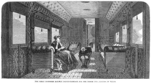 Railroad: Saloon, 1867. /Nthe Great Northern Railway Saloon Carriage For The Prince And Princess Of Wales. Wood Engraving, 1867. Poster Print by Granger Collection - Item # VARGRC0080550