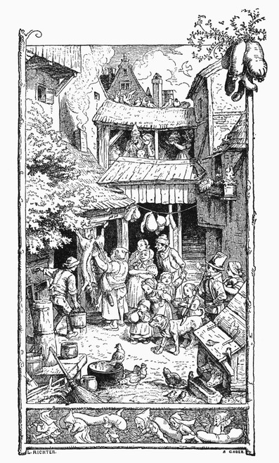 Richter Illustration. /Nwood Engraving, 19Th Century, By August Gaber After Ludwig Richter (1803-1884). Poster Print by Granger Collection - Item # VARGRC0093639