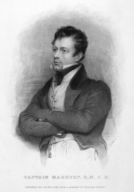 Frederick Marryat /N(1792-1848). English Naval Commander And Writer. Stipple Engraving, English, After The Drawing By William Behnes. Poster Print by Granger Collection - Item # VARGRC0070598 Frederick Marryat /N(1792-1848). English Naval Commander And Writer. Stipple Engraving, English, After The Drawing By William Behnes. Poster Print by Granger Collection - Item # VARGRC0070598