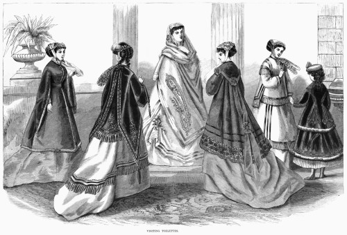 Women'S Fashion, 1867. /N'Visiting Toilettes.' Wood Engraving, American, 1867. Poster Print by Granger Collection - Item # VARGRC0268526