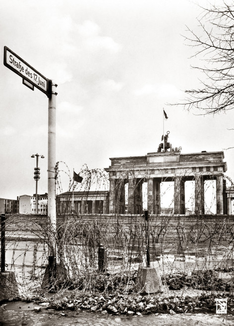 Germany: Berlin, C1961. /Nthe Brandenburg Gate With Barbed Wire In The Foreground. Photographed C1961. Poster Print by Granger Collection - Item # VARGRC0260314