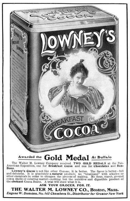 Ad: Cocoa, 1901. /Namerican Magazine Advertisement For Lowney'S Breakfast Cocoa, 1901. Poster Print by Granger Collection - Item # VARGRC0371293