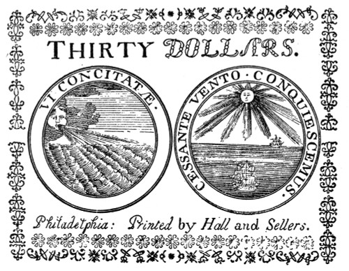 Continental Banknote, 1776. /Ncongressional Thirty Dollar Paper Bill, 1776. Poster Print by Granger Collection - Item # VARGRC0076229