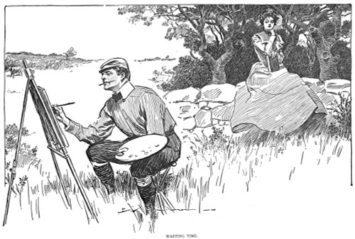 Gibson: Wasting Time, 1900. /Ncharles Dana Gibson (1867-1944). American Illustrator. Pen And Ink Drawing, 1900. Poster Print by Granger Collection - Item # VARGRC0087457
