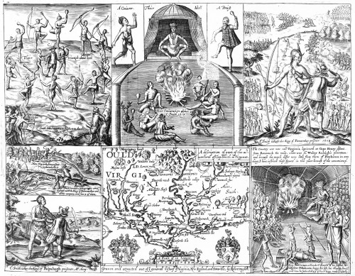 John Smith (1580-1631)./Nenglish Soldier And Colonist In America. Scenes From 'Smith'S Adventures In Virginia.' Line Engraving From His 'Generall Historie Of Virginia,' 1624. Poster Print by Granger Collection - Item # VARGRC0003263 John Smith (1580-1631)./Nenglish Soldier And Colonist In America. Scenes From 'Smith'S Adventures In Virginia.' Line Engraving From His 'Generall Historie Of Virginia,' 1624. Poster Print by Granger Collection - Item # VARGRC0003263