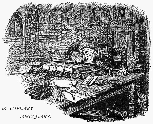 Literary Antiquary. /Nenglish Engraving After A Pen-And-Ink Drawing By Randolph Caldecott (1846-1886). Poster Print by Granger Collection - Item # VARGRC0030390